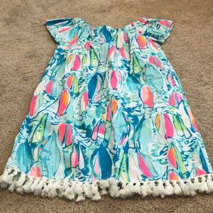Lily Pulitzer Off-The-Shoulder Sailboat Dress